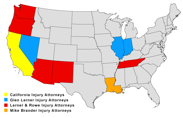 California Injury Attorneys Maps