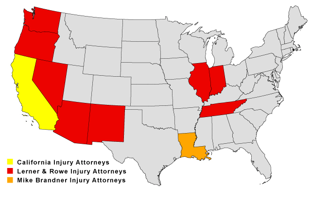 California Injury Attorneys Maps